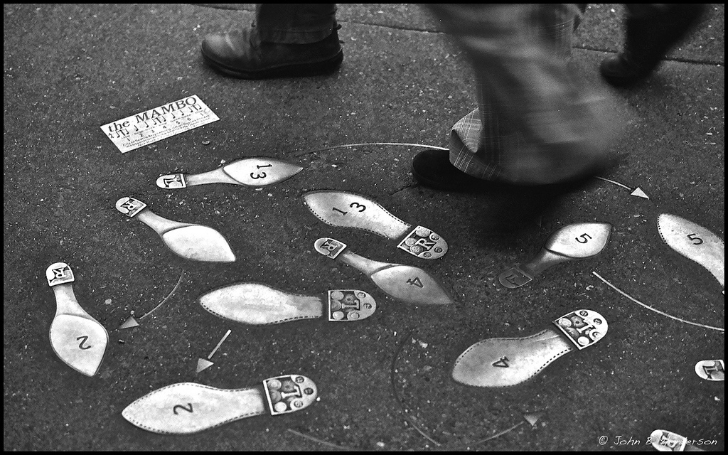 One of Jack Mackie’s dance steps installations in Seattle